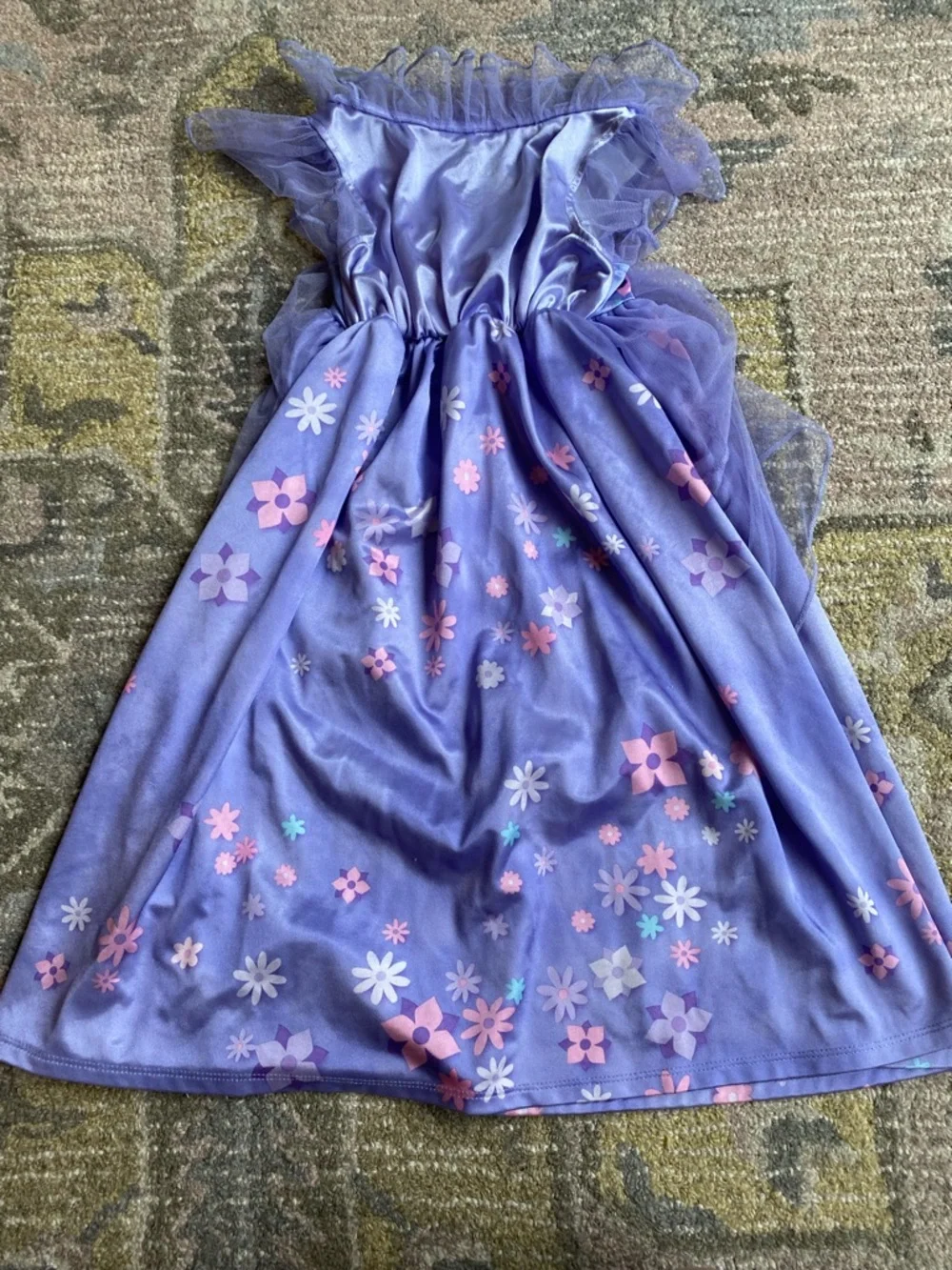 Disney Lavender Encanto Girls Nightgown with Floral Tulle - Picture 5 of 6